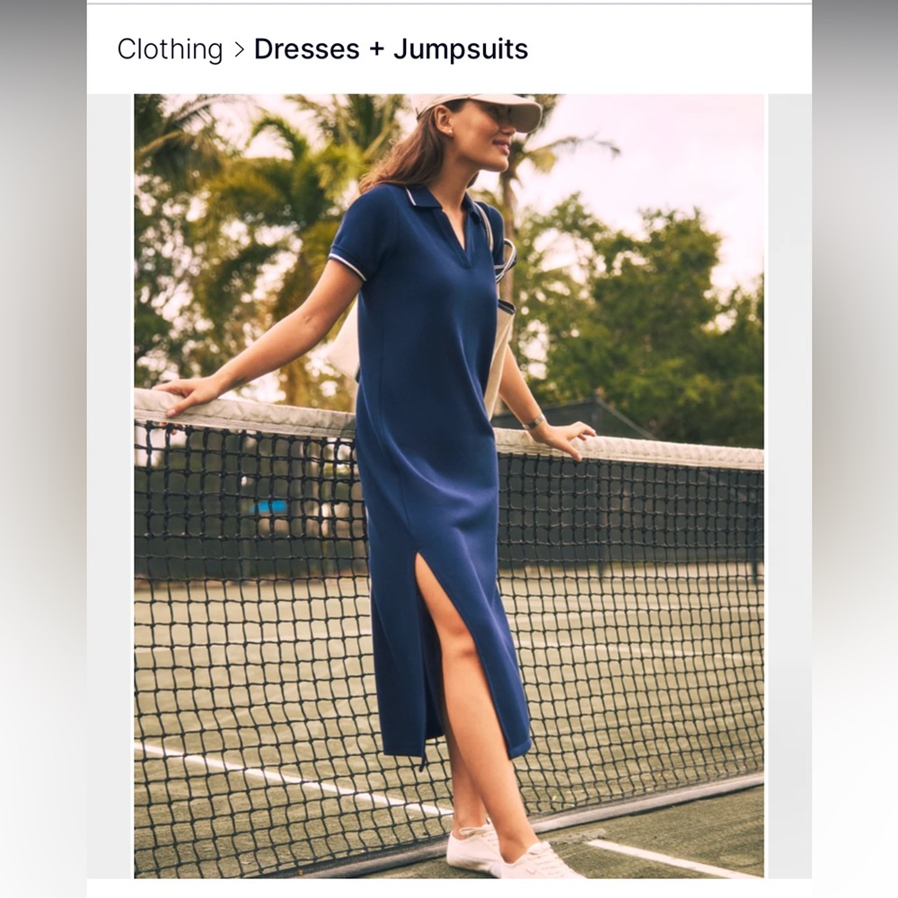 SPANX AirEssentials® Pique Polo Midi Dress NWT